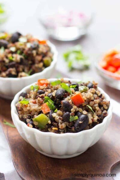 Gallo Pinto with Quinoa - traditional Costa Rican bean dish using quinoa instead of rice | www.simplyquinoa.com | gluten-free + vegan