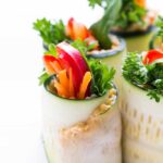 quinoa and hummus zucchini roll ups for a healthy snack