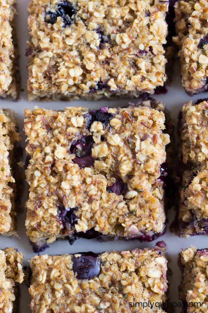 Blueberry Quinoa Breakfast Bars - Simply Quinoa