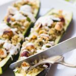 These Quinoa Stuffed Zucchini Boats are a SIMPLE and delicious weeknight meal | recipe on simplyquinoa.com