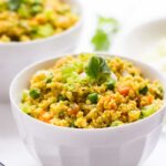 Easy Cauliflower Rice made with quinoa, curry powder and other Indian spices | recipe on simplyquinoa.com