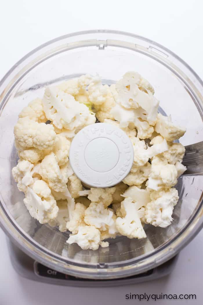 How to make cauliflower rice in a food processor | recipe from simplyquinoa.com