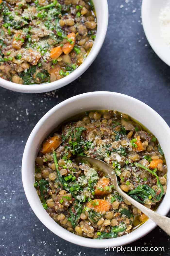 One Pot Lentils + Quinoa | Simply Quinoa