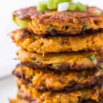 5-ingredient Sweet Potato Quinoa Fritters - pan seared with healthy coconut oil | recipe on simplyquinoa.com