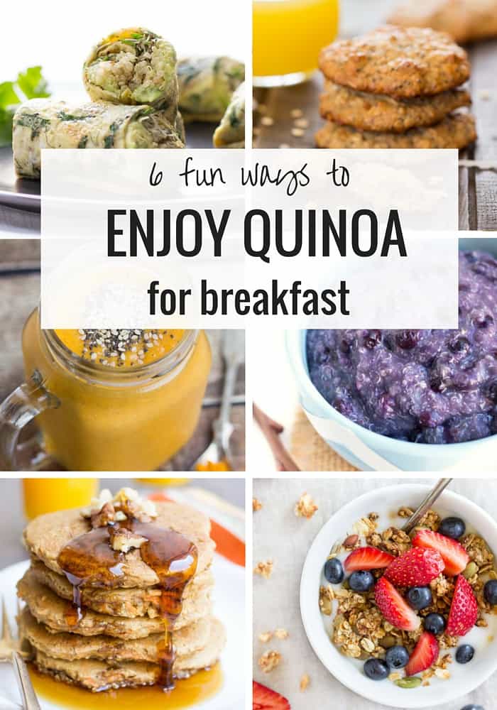 6 fun ways to eat quinoa for breakfast! Quick, easy and healthy breakfast ideas | simplyquinoa.com