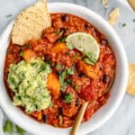 Sweet Potato + Black Bean Quinoa Chili