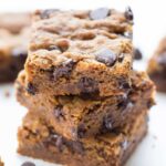 Easy Chocolate Chip Quinoa Cookie Bars - healthy, vegan + refined sugar-free!