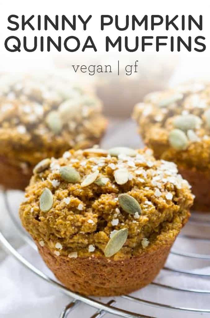 skinny pumpkin quinoa muffins