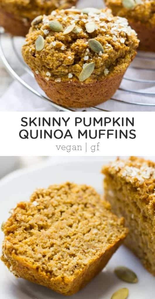 skinny pumpkin quinoa muffins