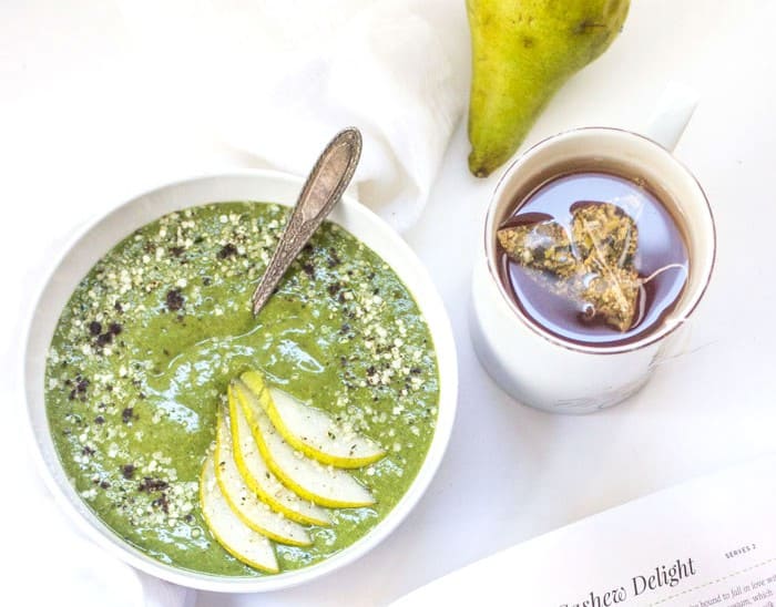 When I need a little pick me up, I always make a green smoothie bowl. They're quick, easy and absolutely delicious. Plus they're nourishing!