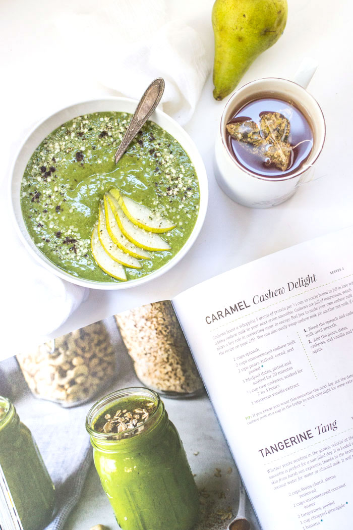 When I need a little pick me up, I always make a green smoothie bowl. They're quick, easy and absolutely delicious. Plus they're nourishing!