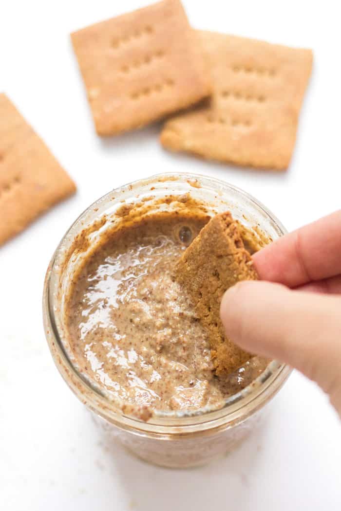 Gluten-Free Honey Graham Crackers - perfect for dunking into a jar of nut butter OR making a tasty s'mores!