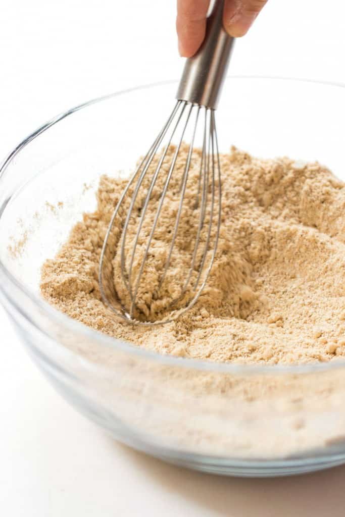 Whisking dry ingredients for gluten-free graham crackers