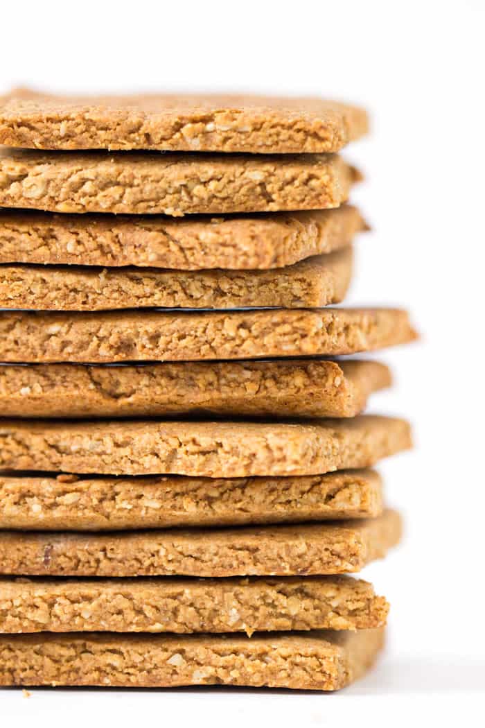 Stack of gluten-free graham crackers