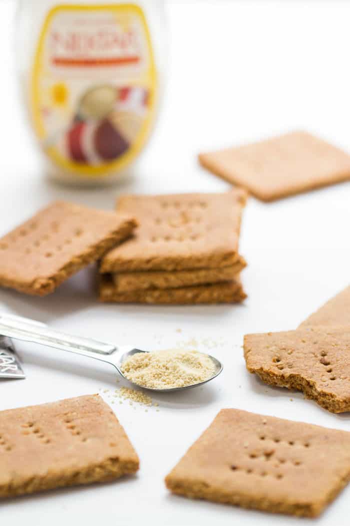 Gluten-Free Honey Graham Crackers - perfect for dunking into a jar of nut butter OR making a tasty s'mores!