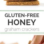 Gluten-Free Honey Graham Crackers - perfect for dunking into a jar of nut butter OR making a tasty s'mores!