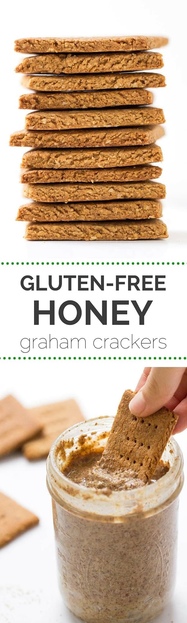 Gluten-Free Honey Graham Crackers - perfect for dunking into a jar of nut butter OR making a tasty s'mores!