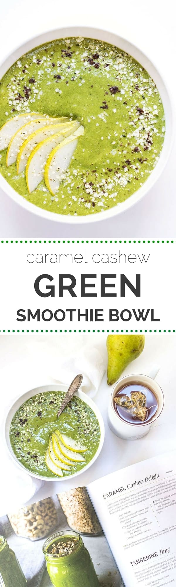 I wish my breakfast always tasted like ice cream! This Caramel Cashew Green Smoothie Bowl was probably the most delicious healthy breakfast I have ever eaten!