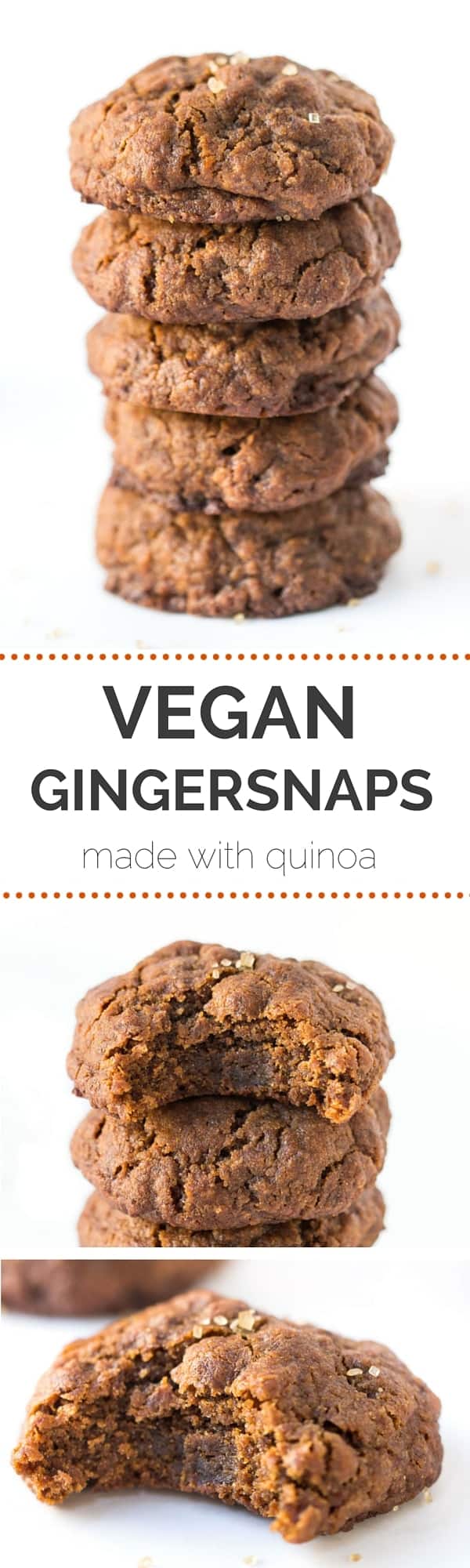 Vegan Gingersnaps -- the perfect cookie to take to my next holiday cookie swap. Everyone will love them!