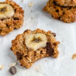 vegan breakfast cookies with peanut butter and banana