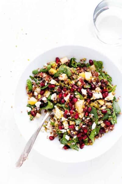 winter rainbowl quinoa salad with pomegranates