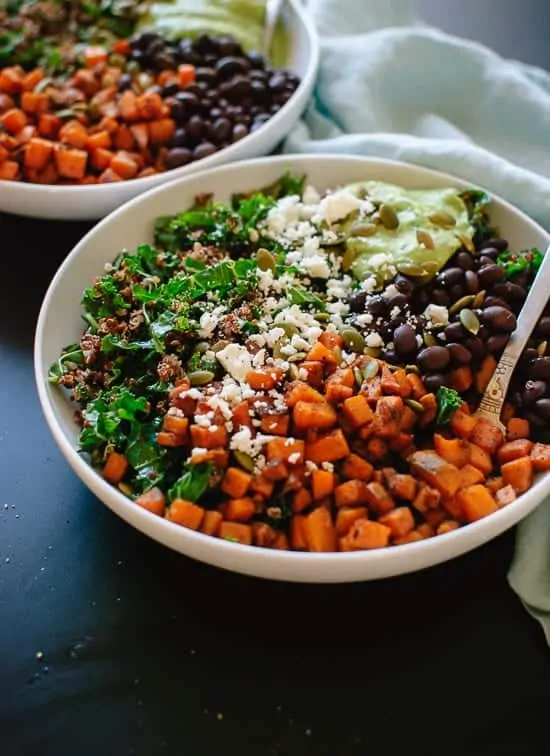 southwestern kale power salad with quinoa
