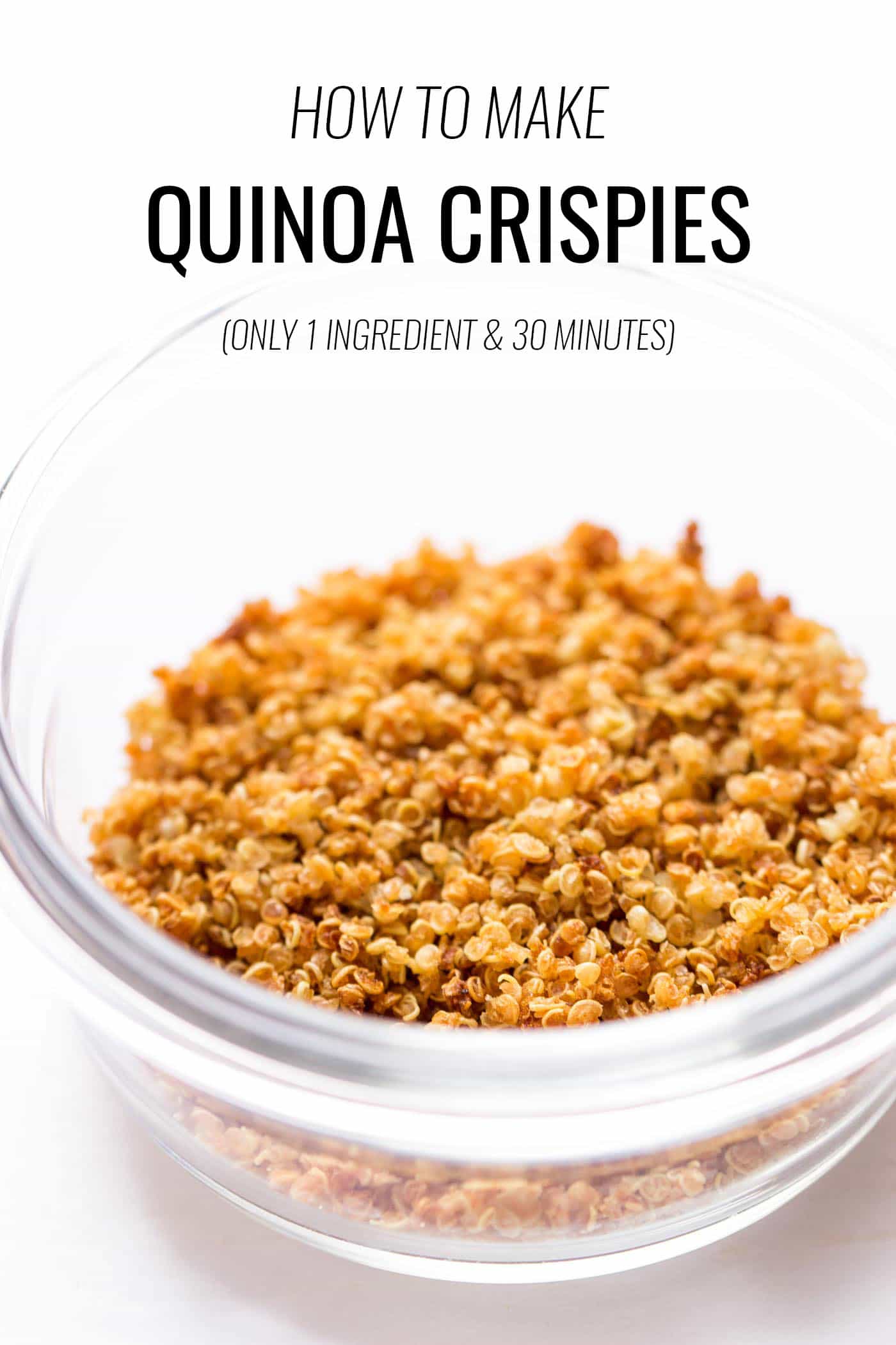 How to make QUINOA CRISPIES at home! (only need 1 ingredient and 30 minutes)