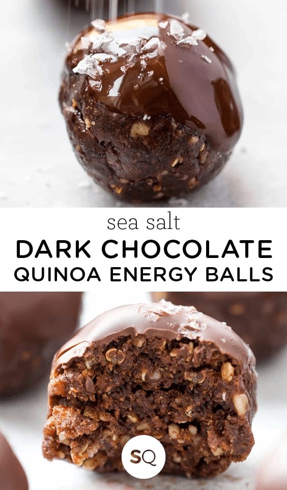 Sea Salt Dark Chocolate Quinoa Energy Balls