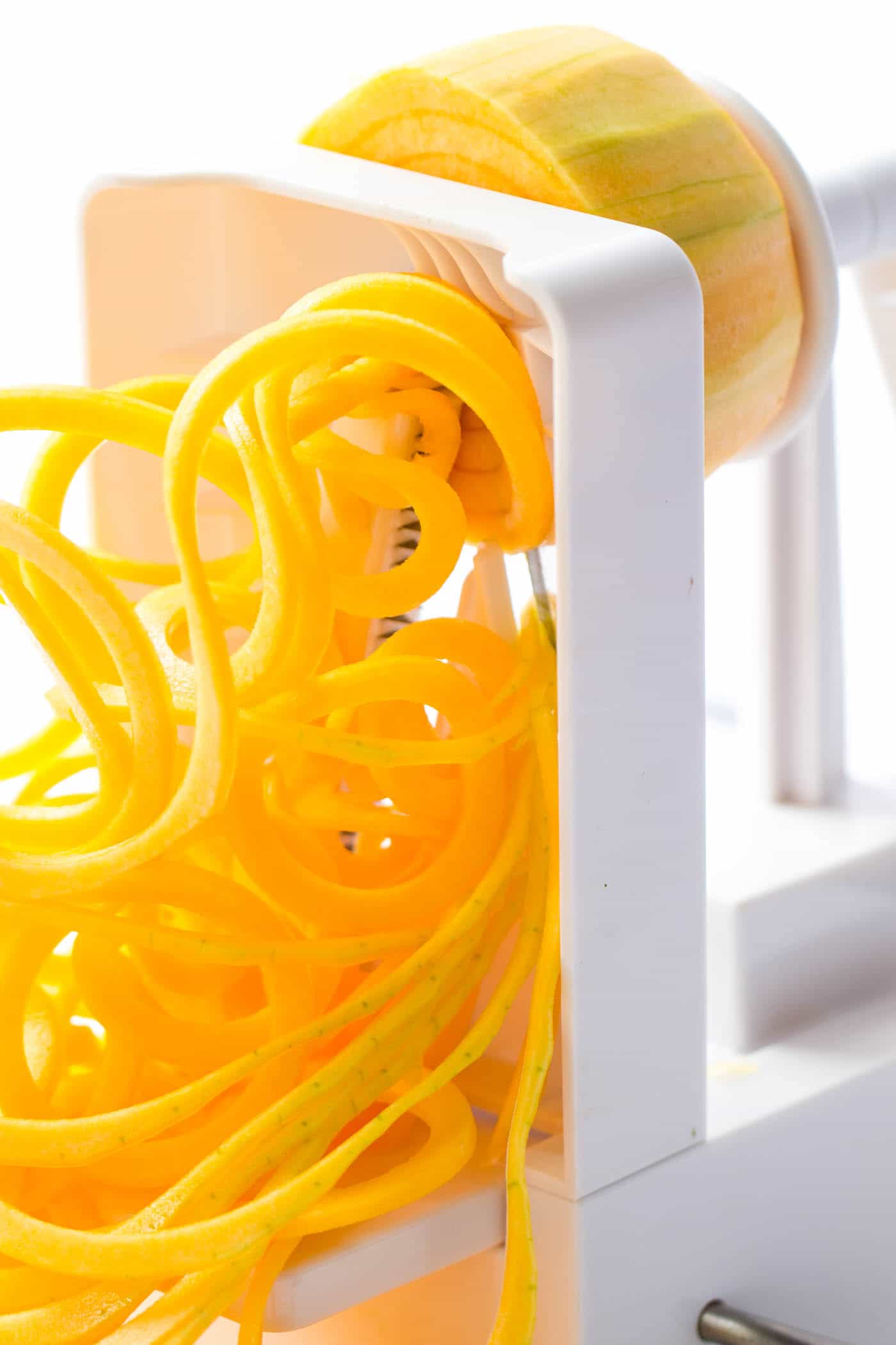 How to make SPIRALIZED Butternut Squash using the Inspiralizer -- quick, easy and such a fun way to eat more veggies!