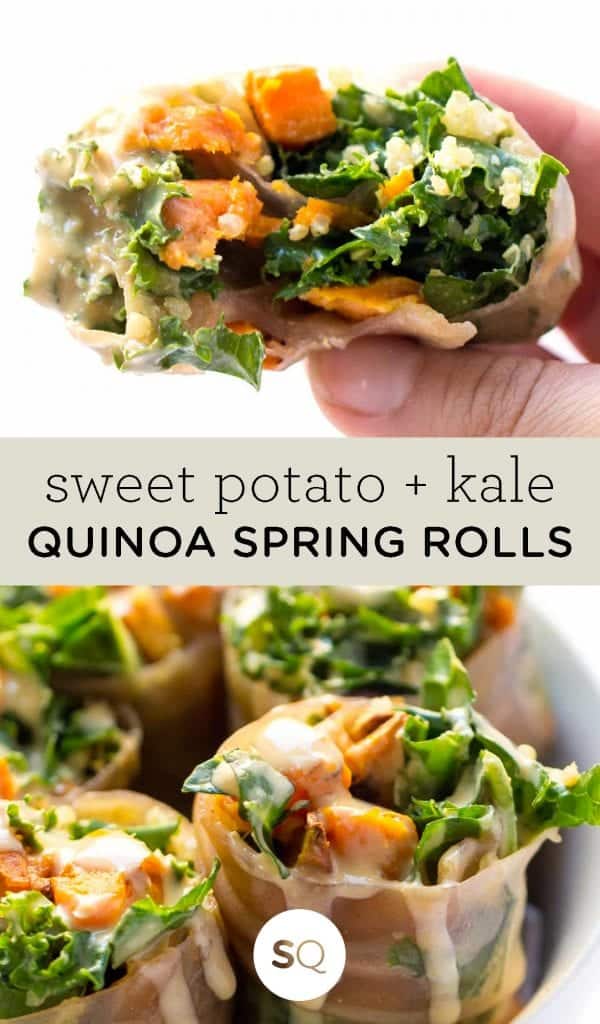 weet Potato, Kale and Quinoa Spring Rolls 