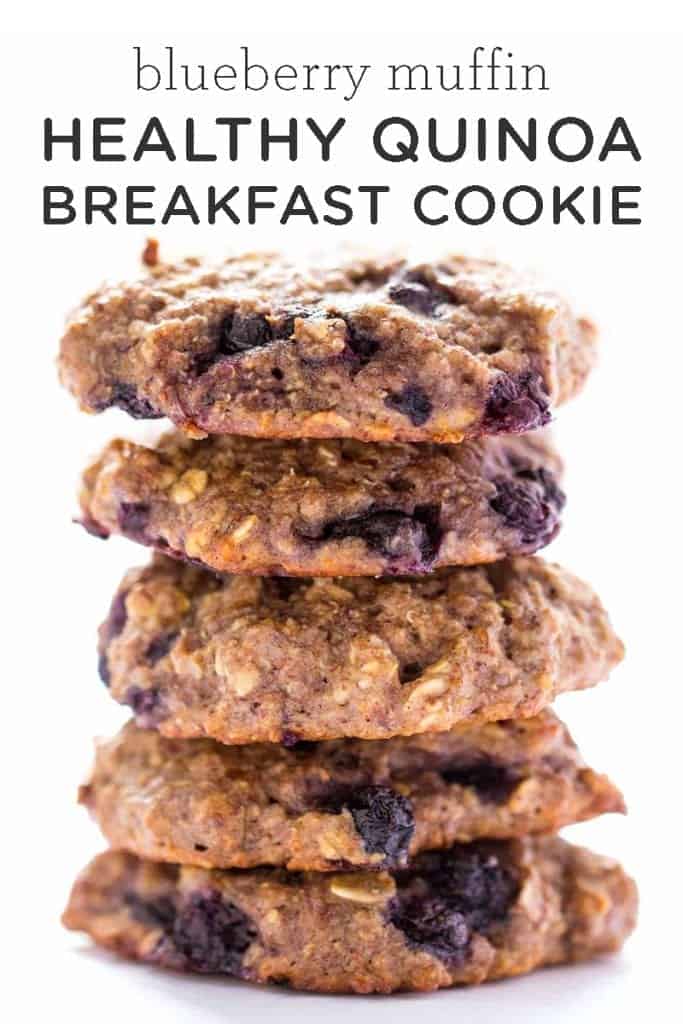 Blueberry Muffin Healthy Quinoa Breakfast Cookie