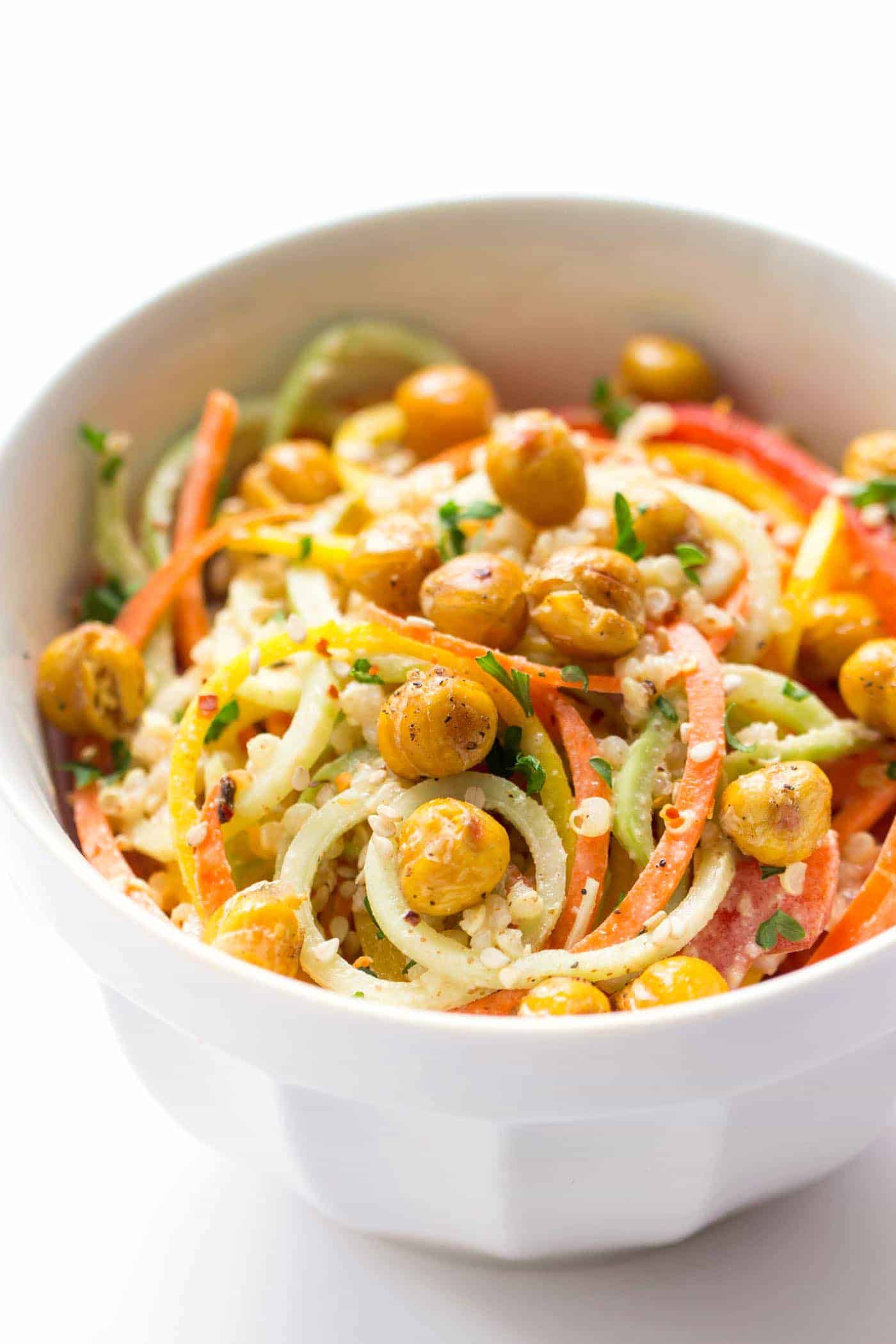 Spiralized Rainbow Quinoa Power Salad-image