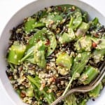 Wild Rice Quinoa Salad with asparagus and tossed in a lemon-turmeric vinaigrette - simple, healthy and super refreshing!