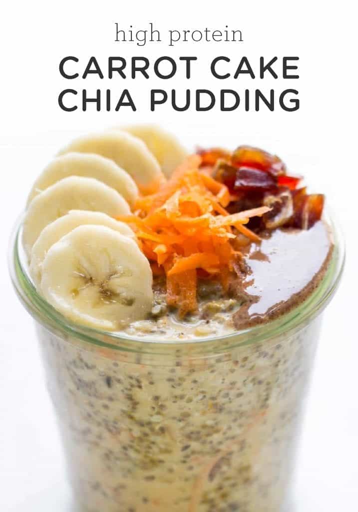 High Protein Carrot Cake Chia Pudding