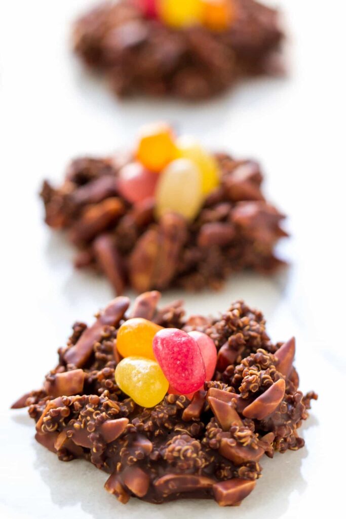 5Ingredient Chocolate Quinoa Birds Nest Cookies Simply Quinoa