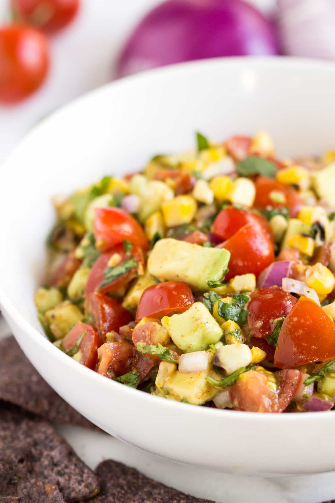 Grilled Corn + Avocado Salsa Simply Quinoa