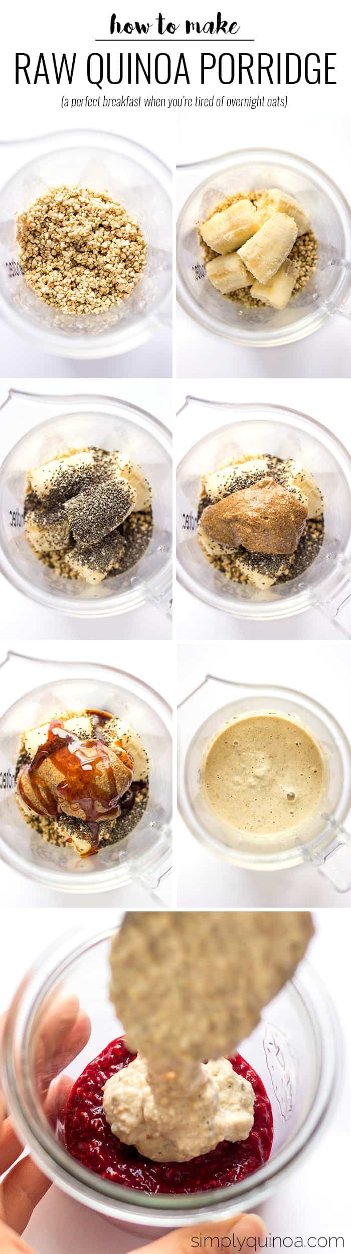 QUINOA PORRIDGE -- step-by-step instructions on how to make this delicious (and easy!) portable breakfast treat!