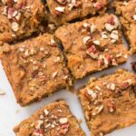 QUINOA BREAKFAST BARS with carrot, apple, pecans + raisins -- high in protein, healthy and SO FLAVORFUL!