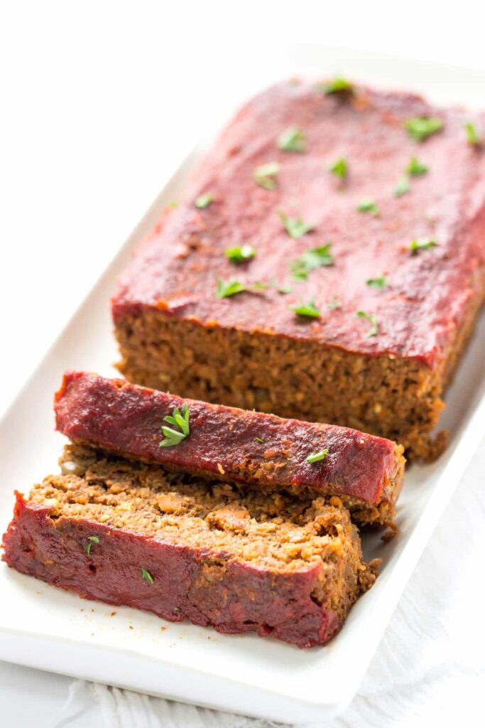 Vegan Lentil + Quinoa Meatloaf -- it might sound strange, but it's absolutely AMAZING! Even meat-lovers will love this loaf! {gluten-free}