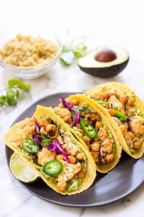 Vegan Buffalo Cauliflower + Quinoa Tacos - Simply Quinoa