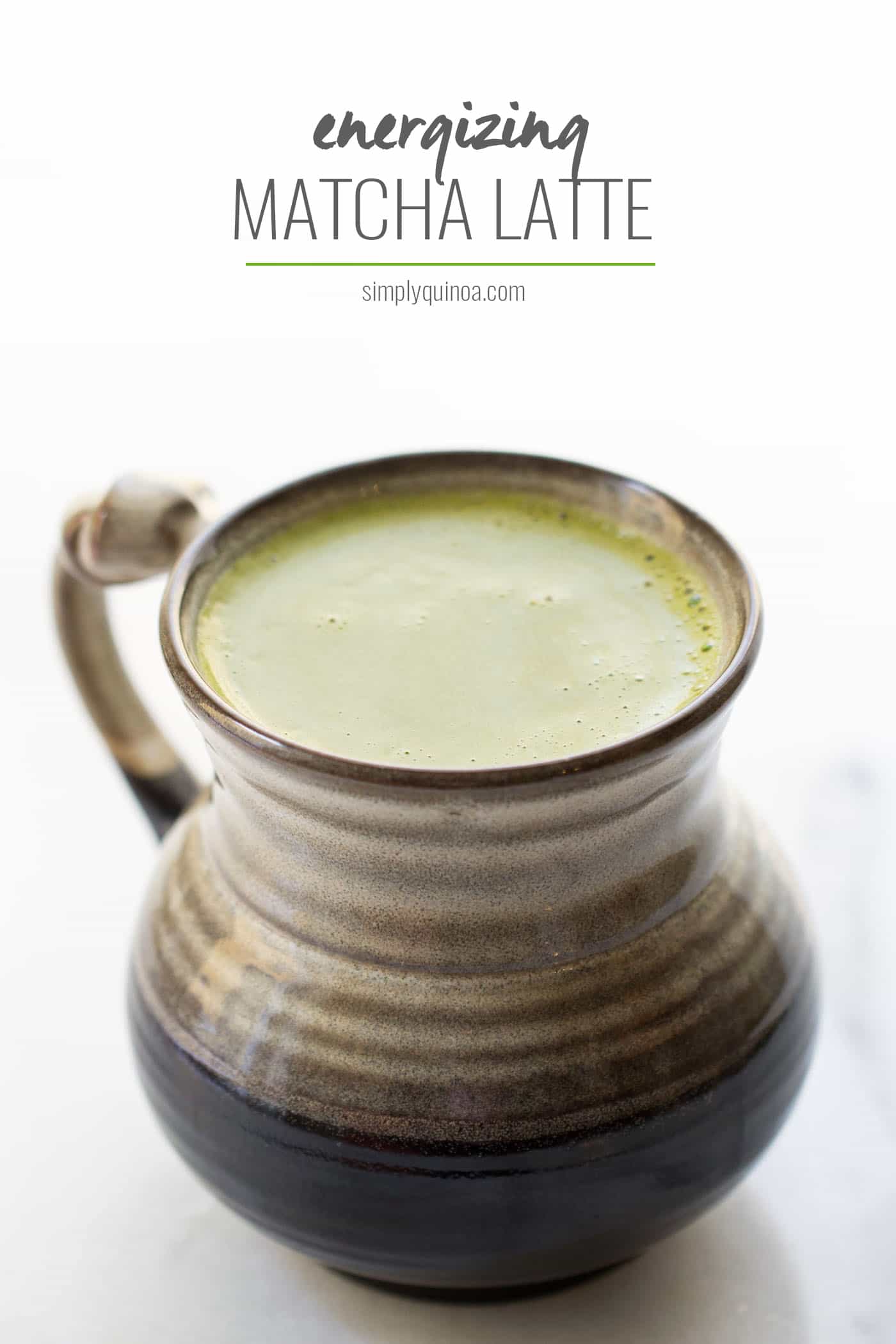 ENERGIZING MATCHA LATTE -- made in a blender with tons of brain-boosting ingredients!