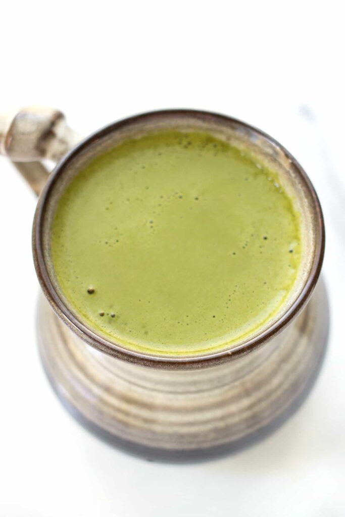 Energizing Matcha Latte -- packed with brain boosting ingredients to fuel your morning and kickstart your day!