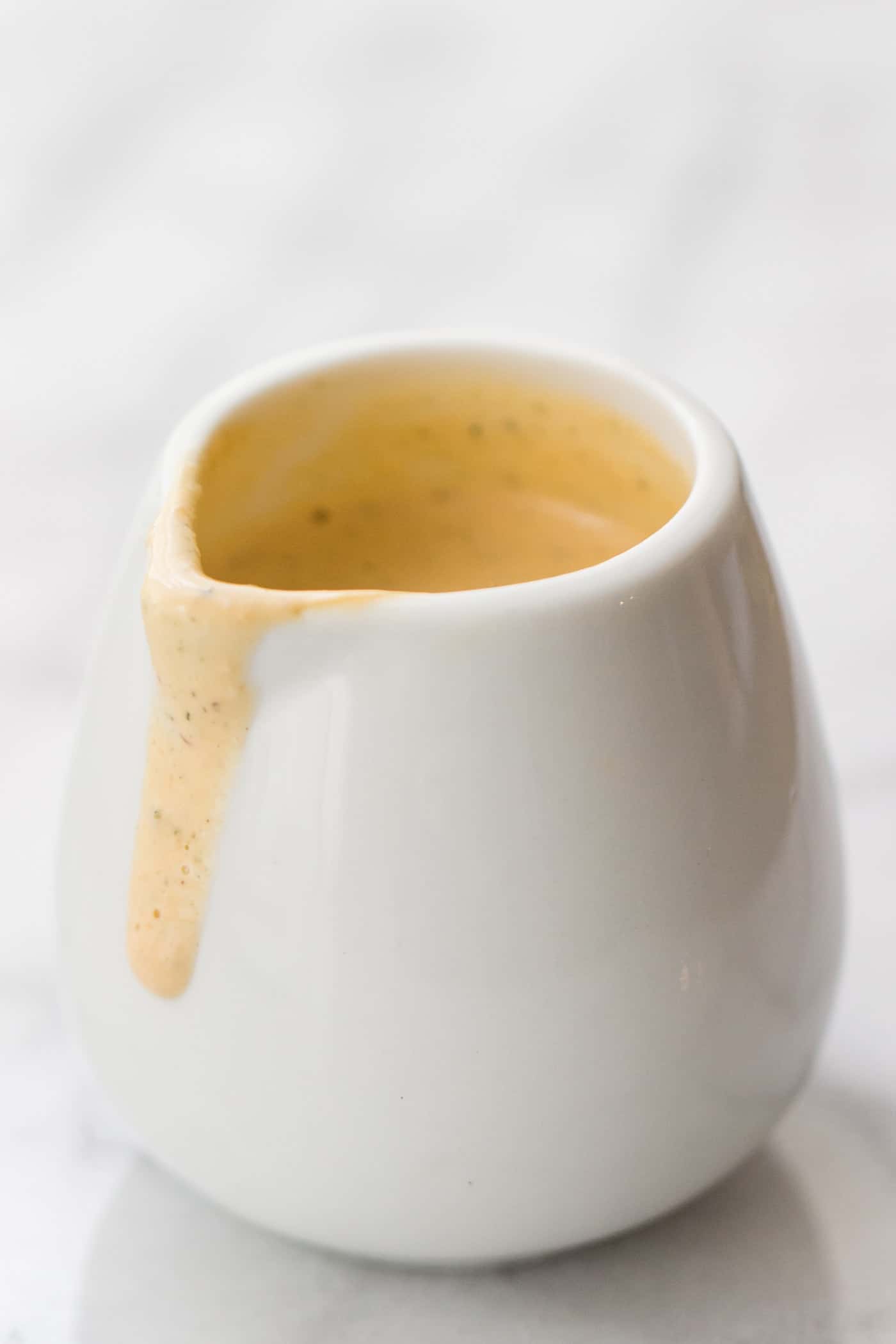 CREAMY MISO GINGER SAUCE -- made with tahini, hemp seeds, hot sauce, ginger and miso!