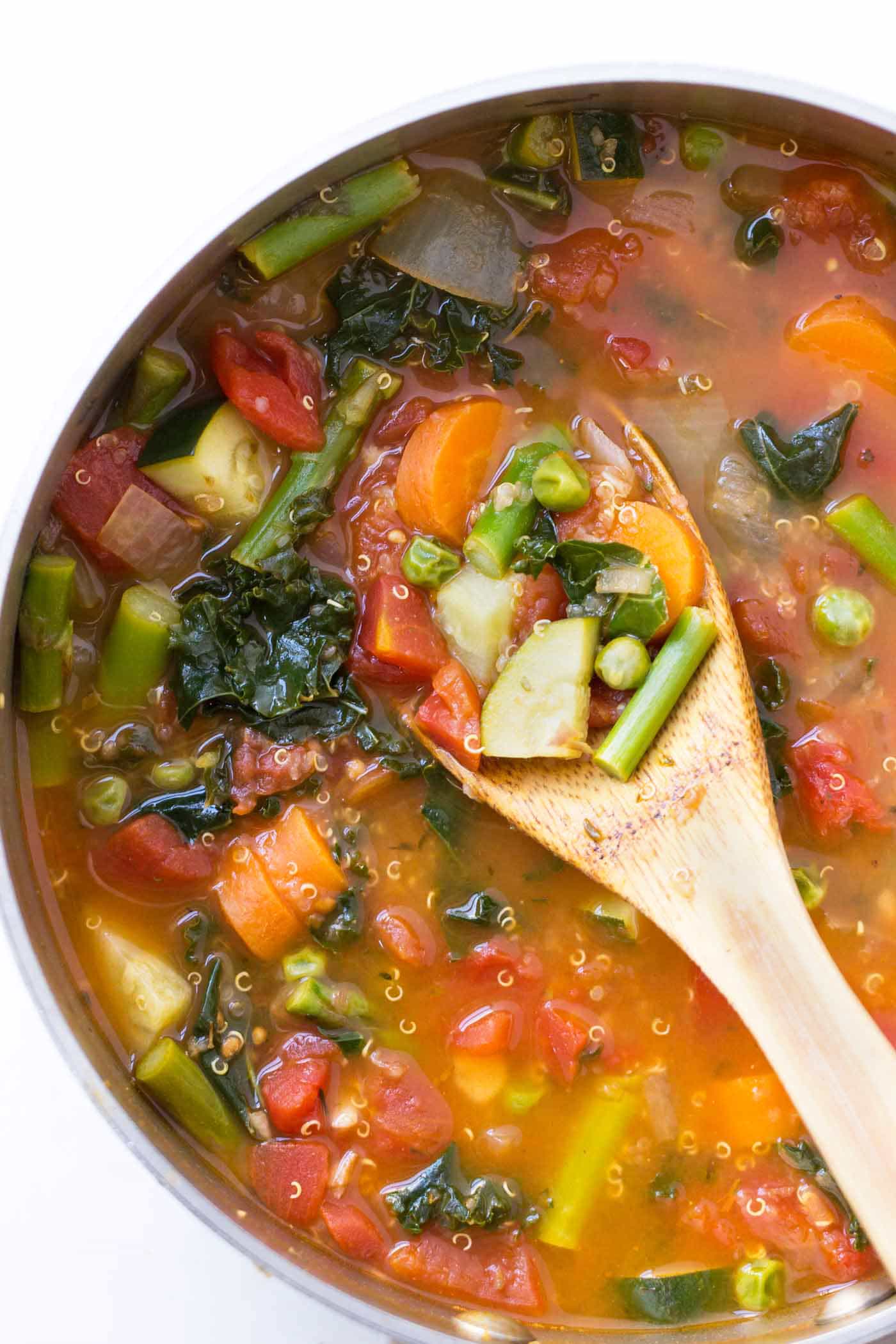 Spring Vegetable Quinoa Minestrone - Simply Quinoa