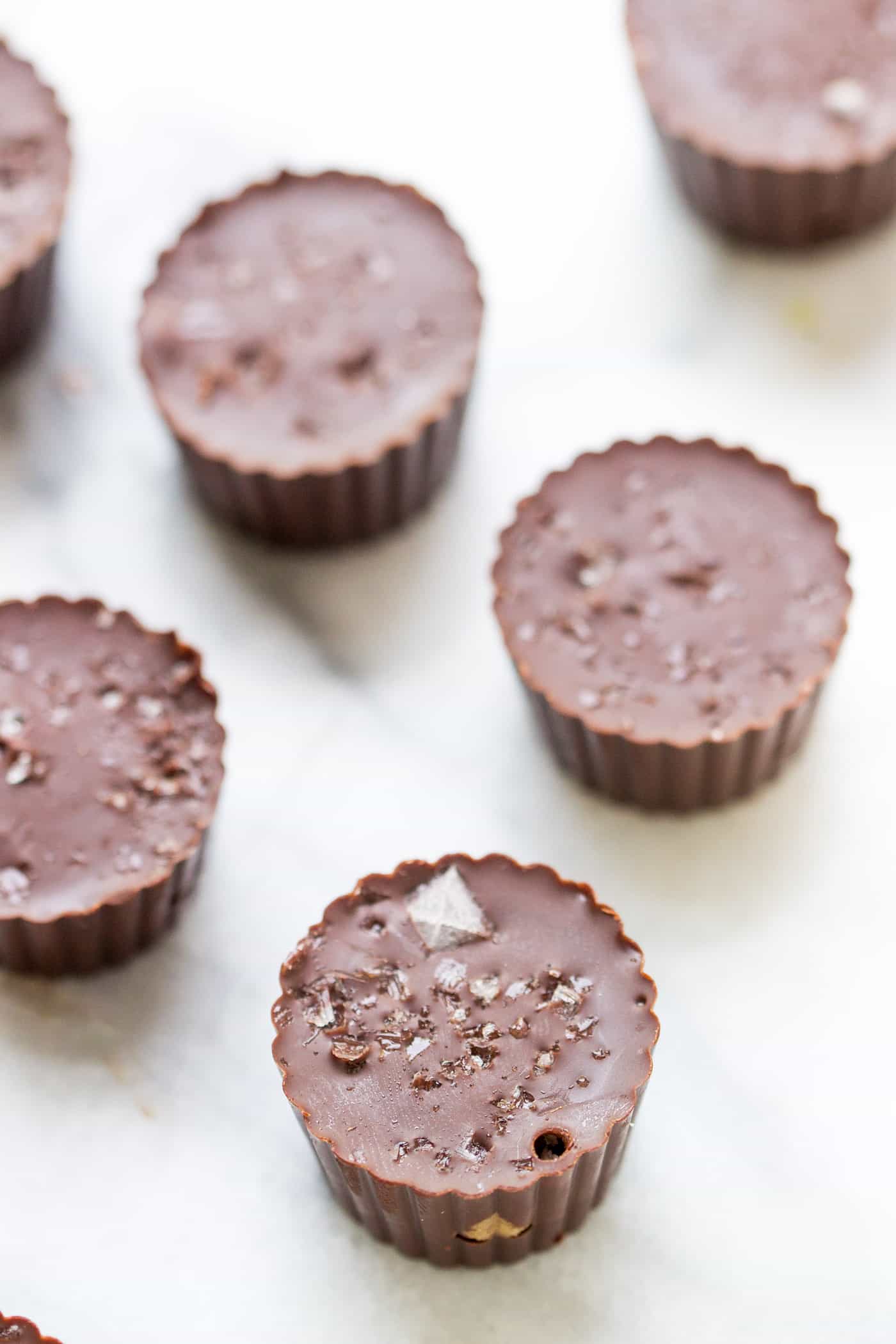 Vegan Almond Butter Cups -- with only 6 ingredients and a decadently fluffy interior!