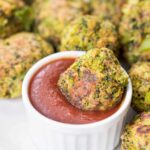 vegan broccoli tots with quinoa flour