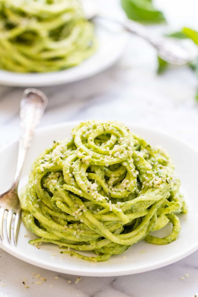 Avocado Pesto Zucchini Noodles