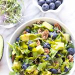 QUINOA POWER SALAD...with blueberries, arugula, pecans and avocado, all tossed in an amazing lemon-basil vinaigrette!
