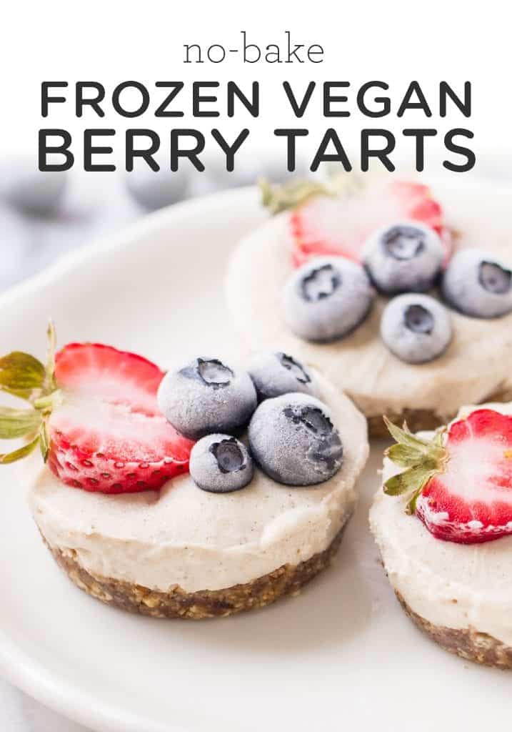 No-Bake Vegan Frozen Berry Tart