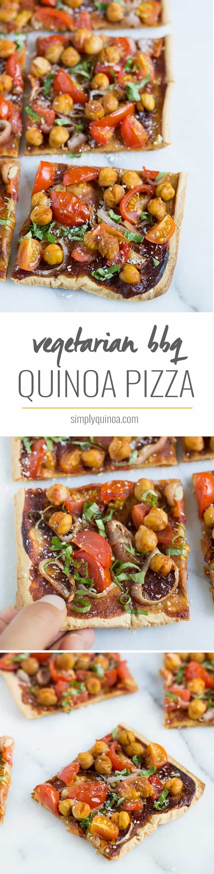 QUINOA PIZZA!! a thin and crispy crust that is make with just quinoa! holds up to all kinds of toppings too!